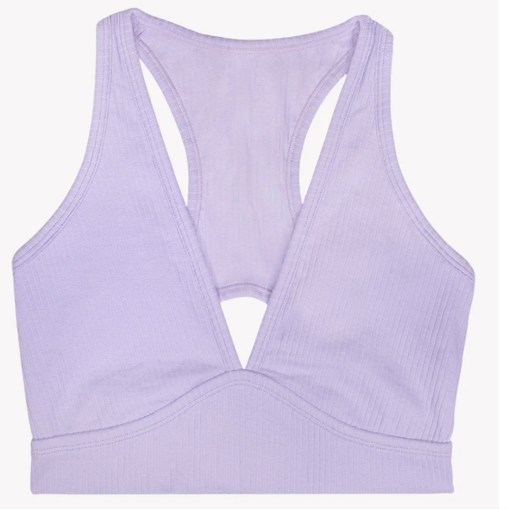 2 New Bralettes Smart & Sexy, S, Cotton & Satin Racerback, pads, stretch, plunge - Picture 7 of 16